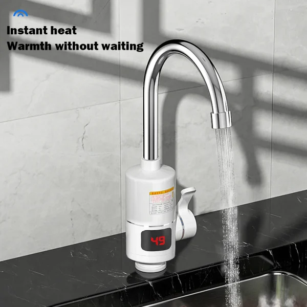 Electric Instant Heating Water Faucet Heater 3000W with LCD Digital Display 360 Degree Rotation for Kitchen - Image 3