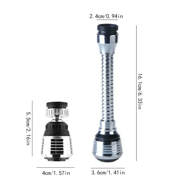 360 Degree Faucet Anti Splash Head Kitchen Water Saver Universal Rotating Bubbler Filter Nozzle Booster Nozzle Kitchen Tools - Image 5