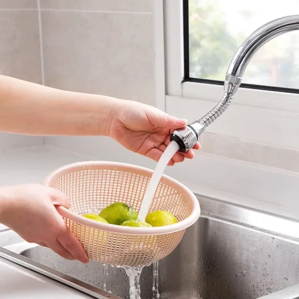 360 Degree Faucet Anti Splash Head Kitchen Water Saver Universal Rotating Bubbler Filter Nozzle Booster Nozzle Kitchen Tools - Image 3