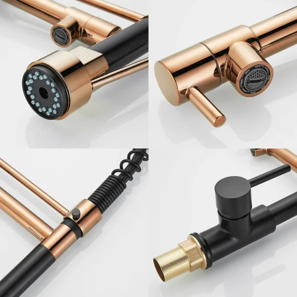 Kitchen Faucet with Pull Down Sprayer High Arc Single Handle Spring Kitchen Sink Faucet - Image 5