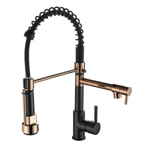 Kitchen Faucet with Pull Down Sprayer High Arc Single Handle Spring Kitchen Sink Faucet