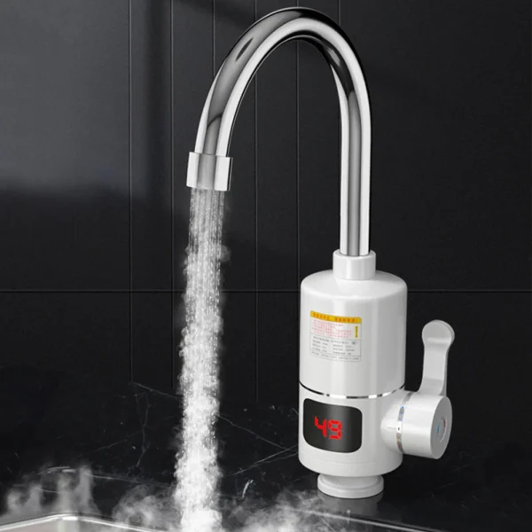 Electric Instant Heating Water Faucet Heater 3000W with LCD Digital Display 360 Degree Rotation for Kitchen - Image 4
