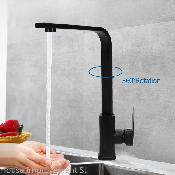 Kitchen Faucet Hot And Cold Water Mixer 360 Degree Rotating Vessel Sink Tap Deack Mounted for Kitchen - Image 6