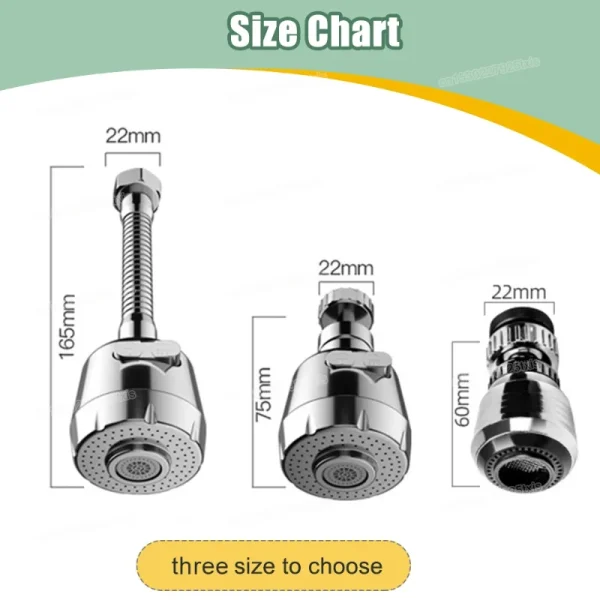 2/3Mode Faucet Extender 360Degree Rotatable Faucet Nozzle Adapter Home Water Saving Bubbler Kitchen Bathroom Faucet Accessories - Image 6